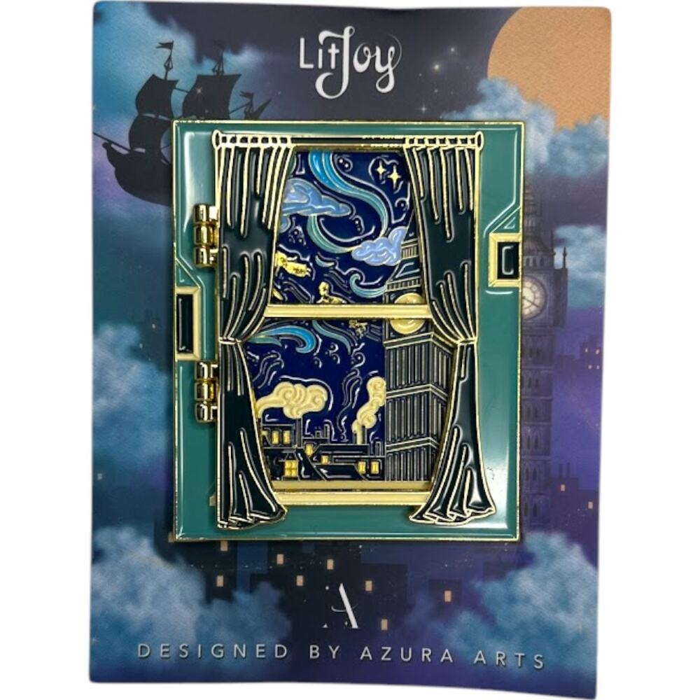 LitJoy Peter Pan Literary Window Enamel Pin -J.M. Barrie November 2024